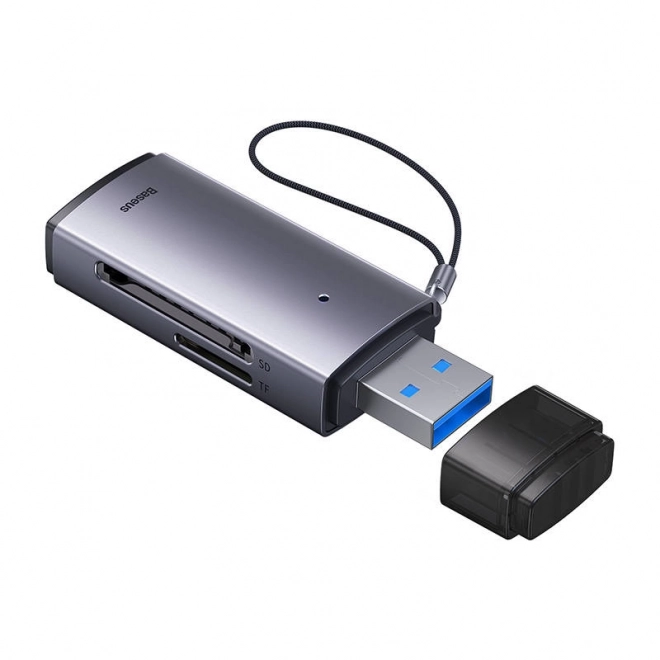 Baseus memóriakártya-olvasó SD/TF USB csatlakozással, szürke