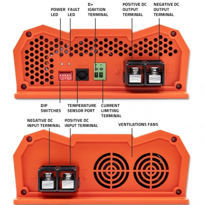 Monolith DC-DC töltő LiFePO4 AGM akkumulátorokhoz 12V-12V