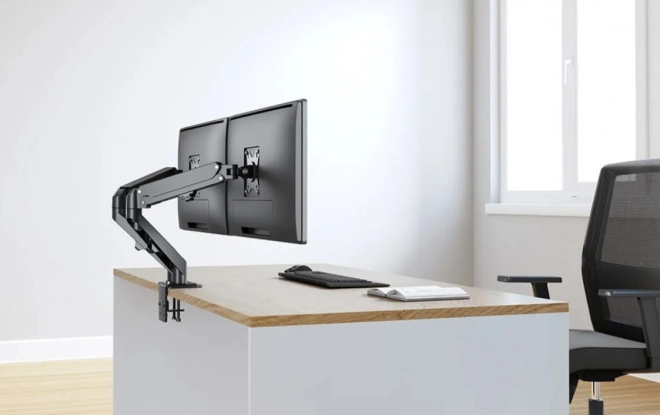 Neomounts kétmonitoros asztali tartó 27"-ig