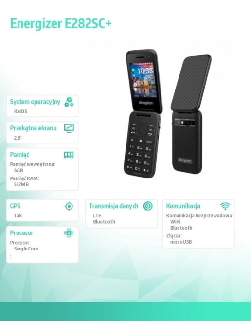 Klasszikus telefon Energizer E282SC Plusz