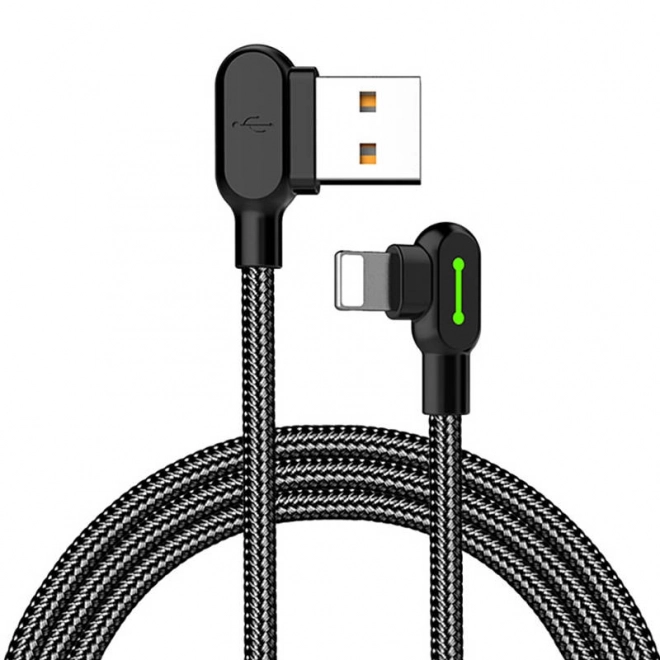 Újlaki világító USB Lightning kábel 0,5m, fekete