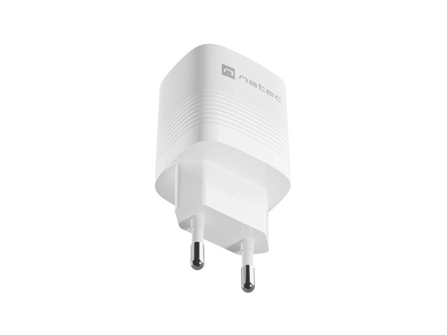 Fehér Natec Ribera GaN Hálózati Töltő 1X USB-A + 1X USB-C 30W
