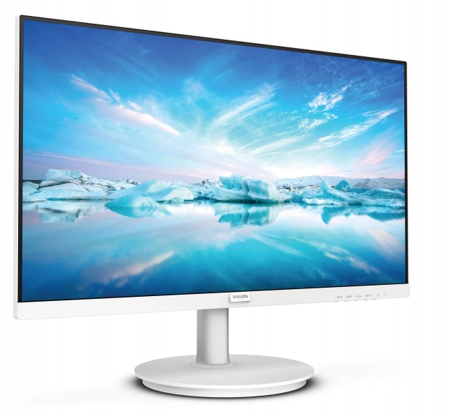 27 hüvelykes fehér IPS monitor beépített hangszórókkal