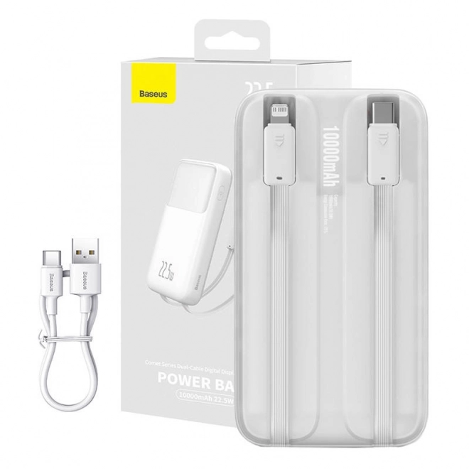 Baseus comet powerbank 10000mah, 22,5w fehér