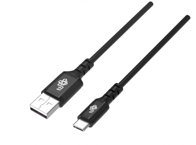 Fekete szilikon USB-USB C kábel 2m Quick Charge