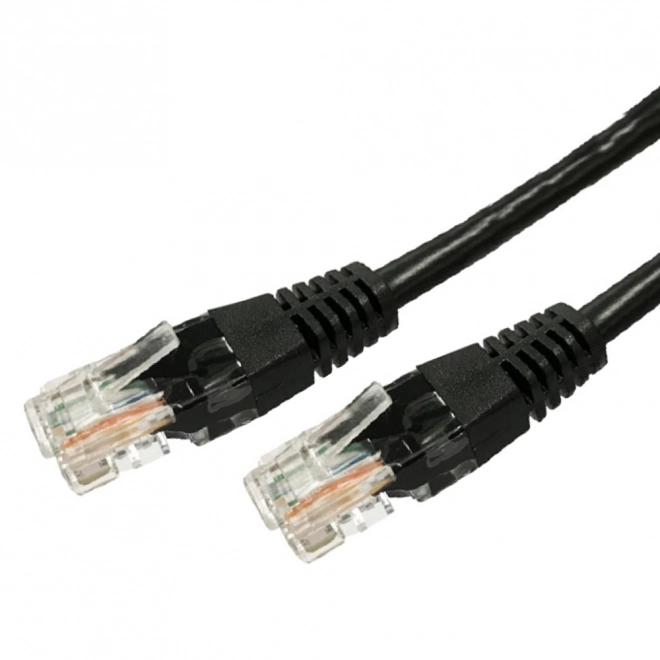 RJ45 cat.5e patch kábel - 7,5m, fekete