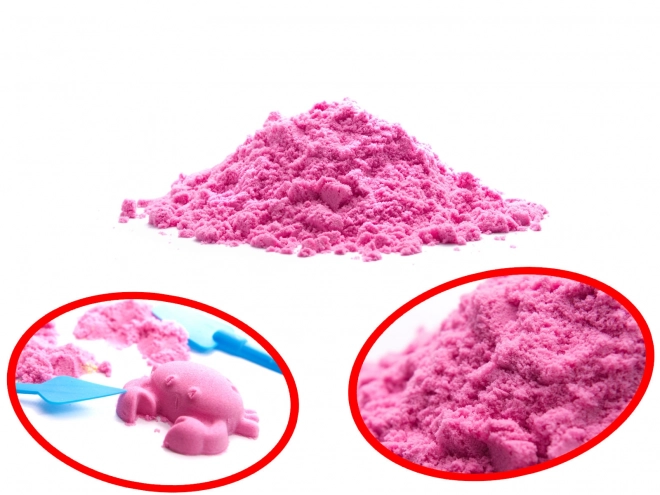 Zöld kinetikus homok 1 kg – Rózsaszín