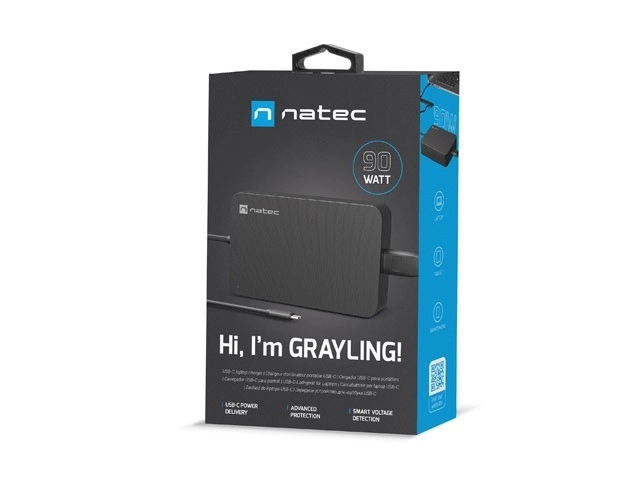 Laptop töltő Natec Grayling USB-C 90W