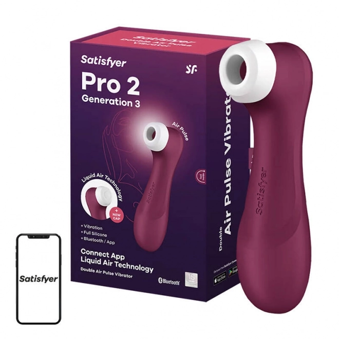 Satisfyer Pro 2 Generation 3 klitorisz masszírozó alkalmazással, piros