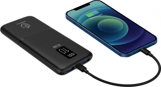 Rebeltec hordozható LCD kijelzős powerbank 10000mAh, 22,5W gyorstöltéssel