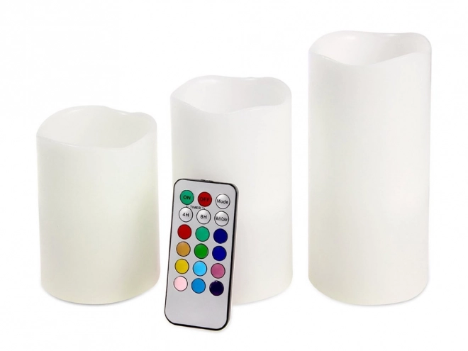 RGB LED gyertyák távirányítóval - 3 darab