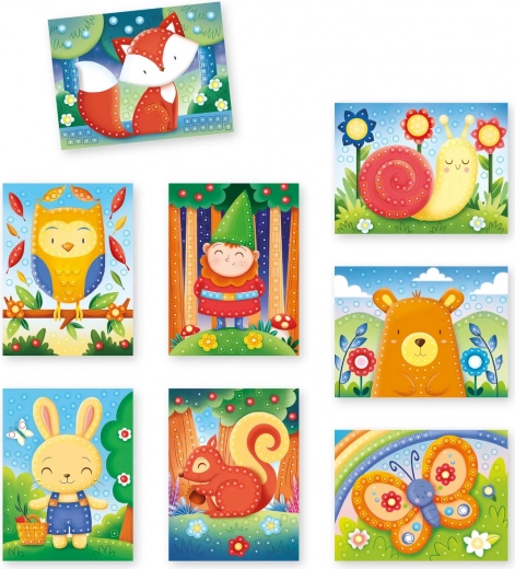 Gazdag készlet erdei motívumokkal