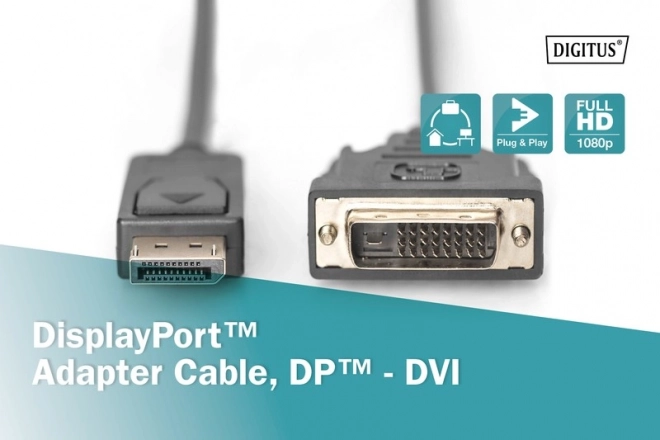 DisplayPort kábel zárral 1080p 60Hz FHD