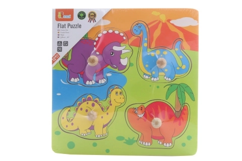 Fa dinoszaurusz puzzle gyerekeknek