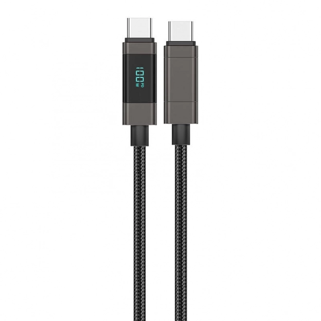 Foneng gyorstöltő USB-C kábel beépített kijelzővel