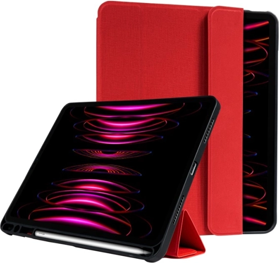 FlexFolio tok iPad Air 11 és iPad Pro 11 készülékhez Apple Pencil funkcióval – piros