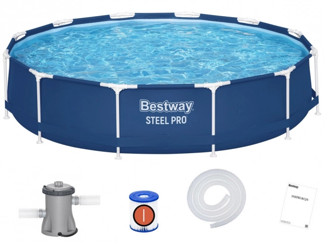 Bestway Steel Pro kör alakú medence kerettel