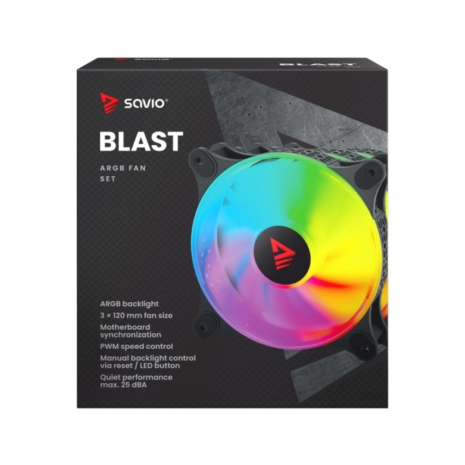 Savio BLAST ARGB hűtő ventilátor készlet 3 x 120 mm