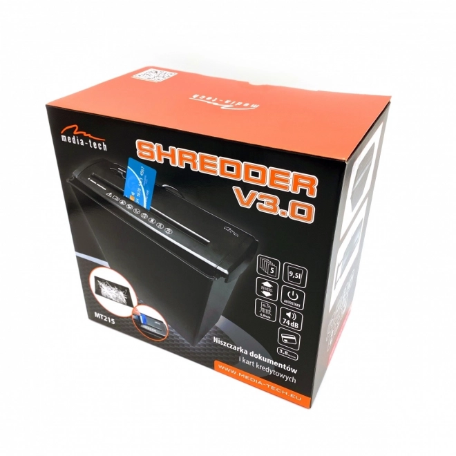 Dokumentummegsemmisítő Shredder V3.0