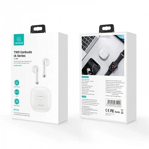 Usams TWS Bluetooth fülhallgató fehér