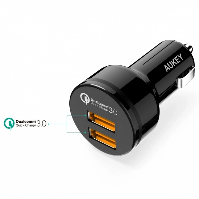 Ultragyors autós töltő 2xUSB Quick Charge 3.0 36W