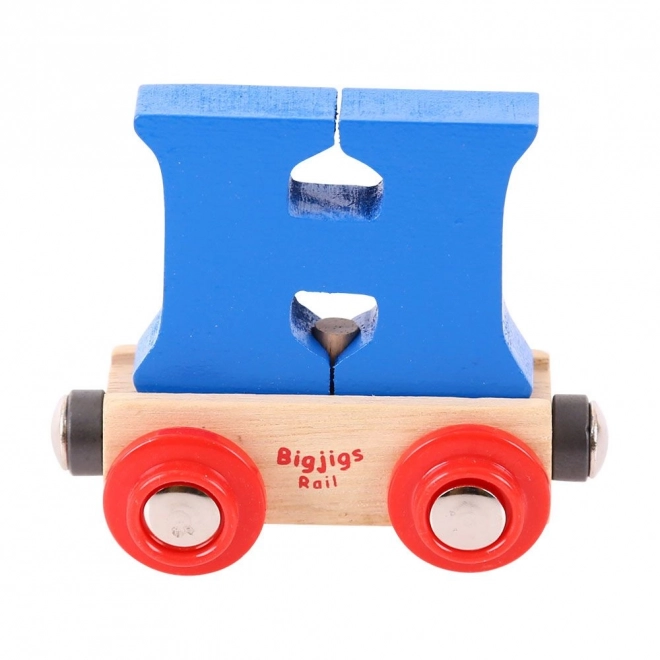 Bigjigs rail fa vonatkocsi - h betű