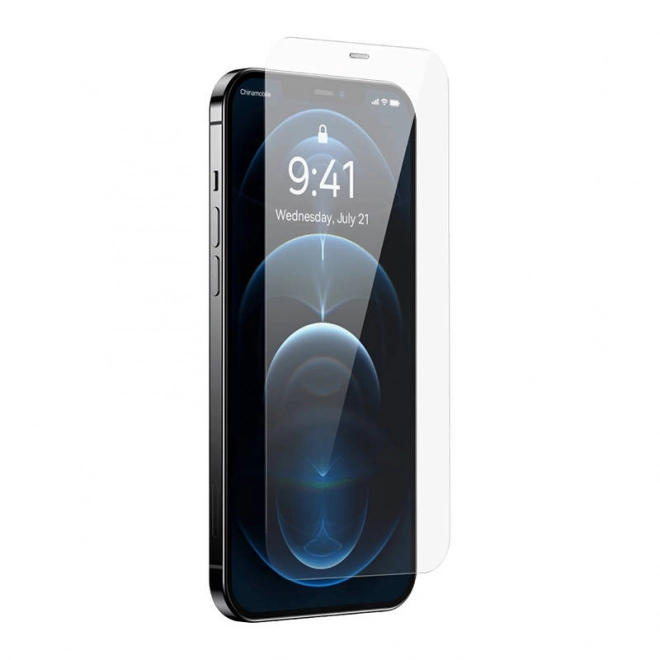 Baseus 0,4 mm edzett üveg iPhone 12 Pro Max-hoz tisztítókészlettel
