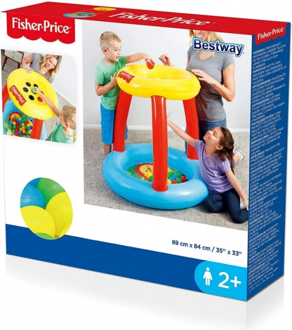 Fisher Price bölcső tetővel és labdákkal Animal Friends 89 x 89 x 84 cm