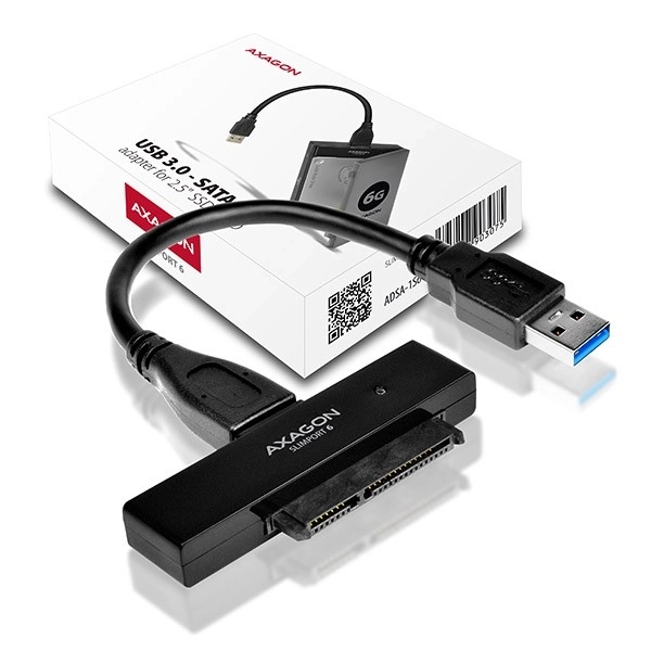 Kompakt Axagon USB 3.0 - SATA 6G Adapter SSD/HDD csatlakozáshoz