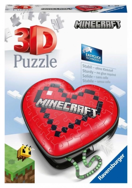 Minecraft 3D szív puzzle