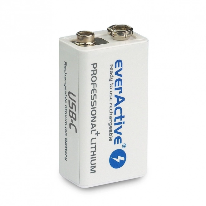 Nagy kapacitású Li-ion 9V akku USB-C töltéssel