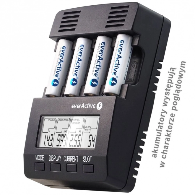 Profi EverActive NC-3000 akkumulátortöltő AAA/AA/C/D típusú elemekhez