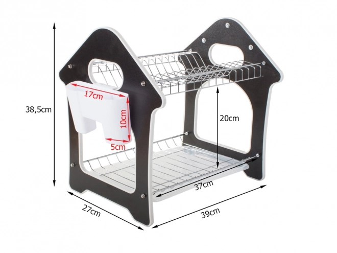 Kétszintes álló edényszárító csepegtető