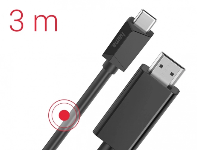 USB-C HDMI kábel 4K 3 méter Hama