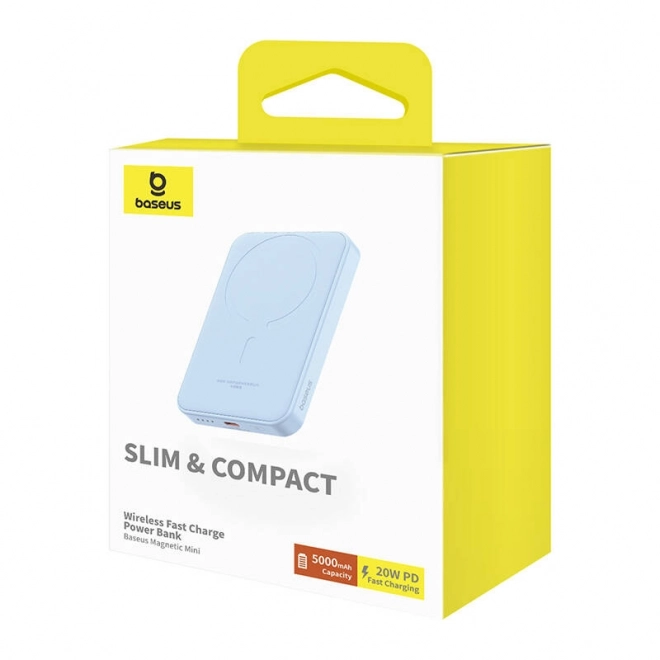 Baseus magnetikus mini powerbank 5000mah 20w kék