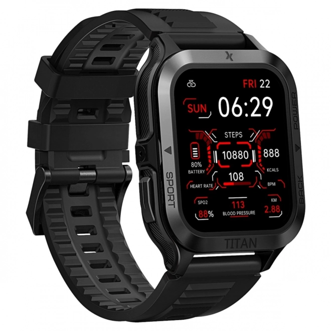 Intelligens óra Maxcom FW67 Titan Pro grafit színű