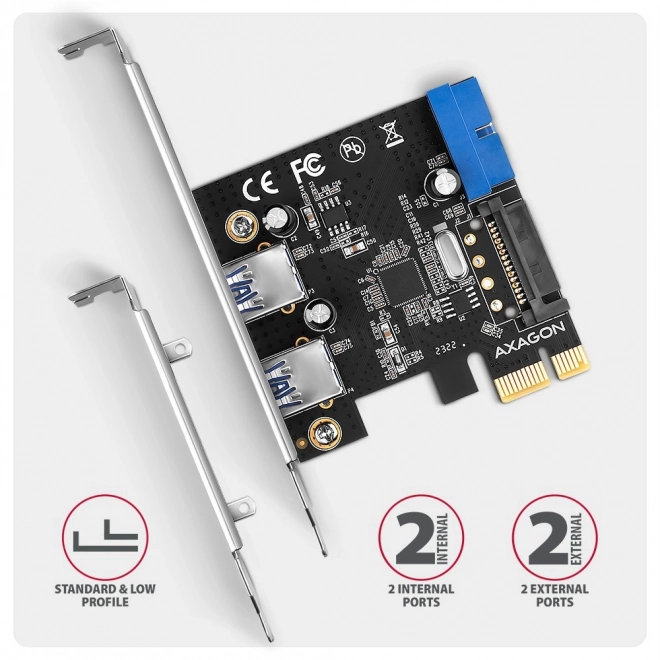 PC PCIe 2+2 USB 3.2 bővítőkártya