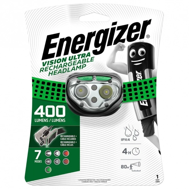 Újratölthető fejlámpa Vision Ultra 400 lumen