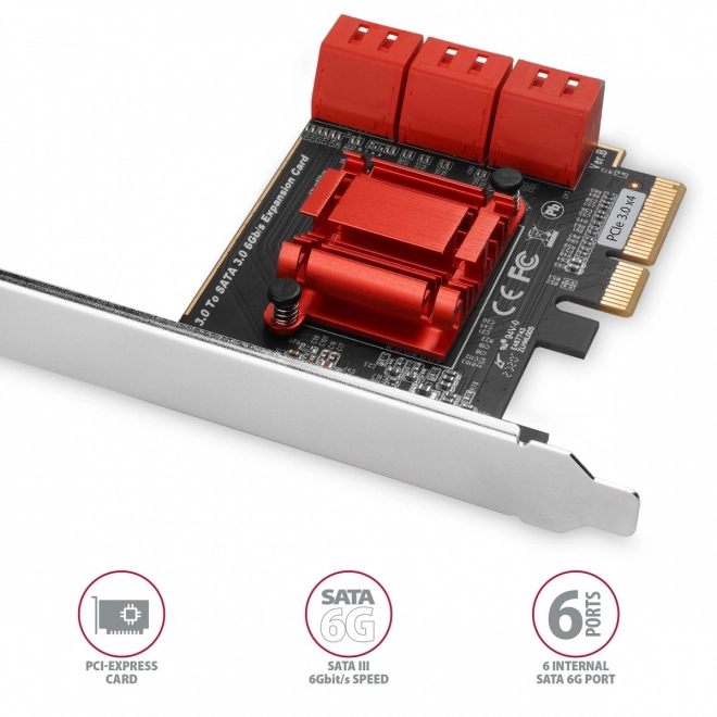 Pci-Express 6 portos belső SATA-vezérlő