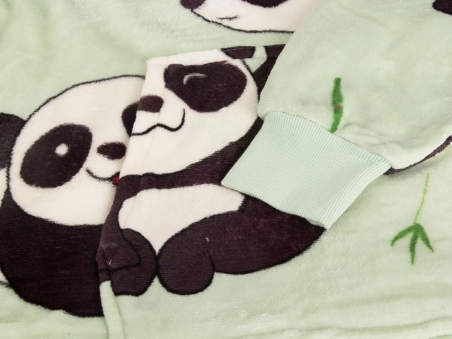 Puha panda takaró pulóver kapucnival