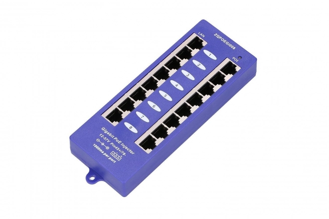 Extralink 8-port PoE injektor Gigabit Ethernethez