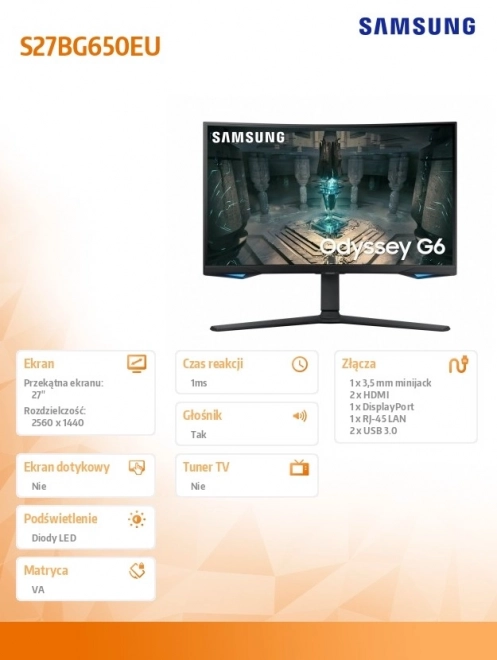 Ívelt 27" Samsung gaming monitor