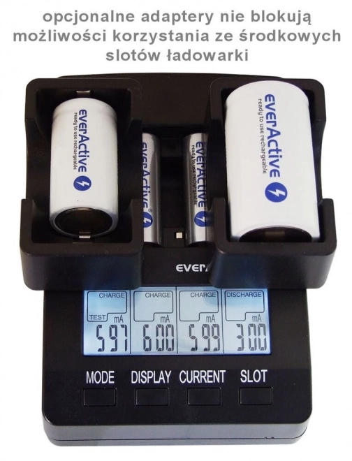 Profi EverActive NC-3000 akkumulátortöltő AAA/AA/C/D típusú elemekhez