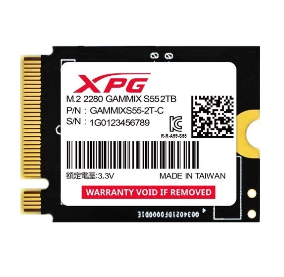 XPG GAMMIX S55 SSD meghajtó 2TB PCIe 4x4