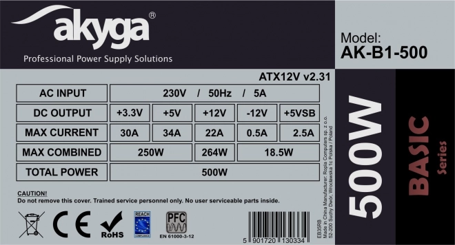 Akyga alaptáp 500W