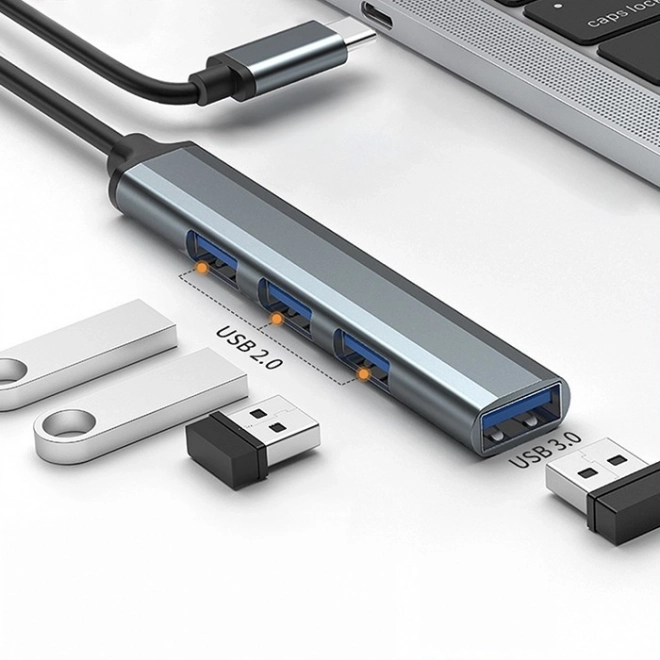 USB-C 3.1 HUB adapter 4 az 1-ben