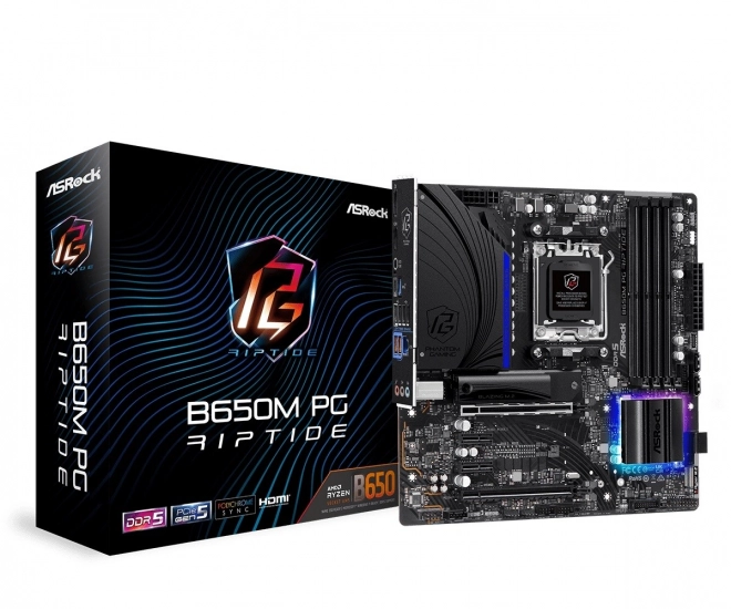 Alaplap B650M PG Riptide AM5 4DDR5 HDMI/DP mATX