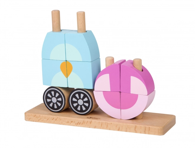 Fa puzzle - Bagoly építőjáték