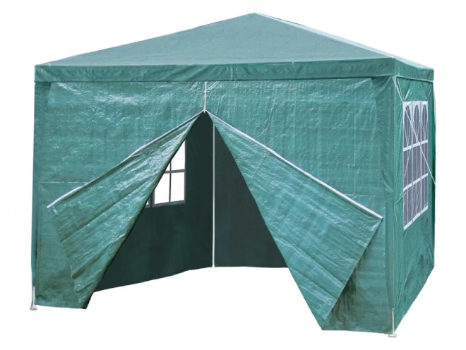 Kerti pavilon sátor 3x3 m, 4 oldalfal, zöld
