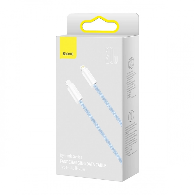 Baseus dynamic kék usb-c – lightning kábel 20w, 1m